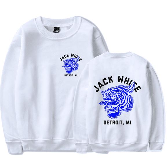 Jack White Merch Sweatshirt Tiger Logo Crewneck Long Sleeve