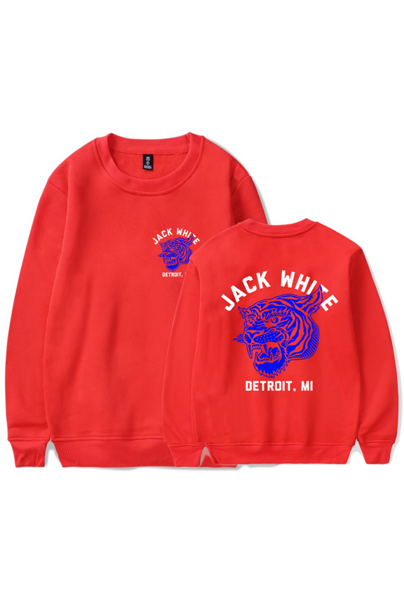 Jack White Merch Sweatshirt Tiger Logo Crewneck Long Sleeve