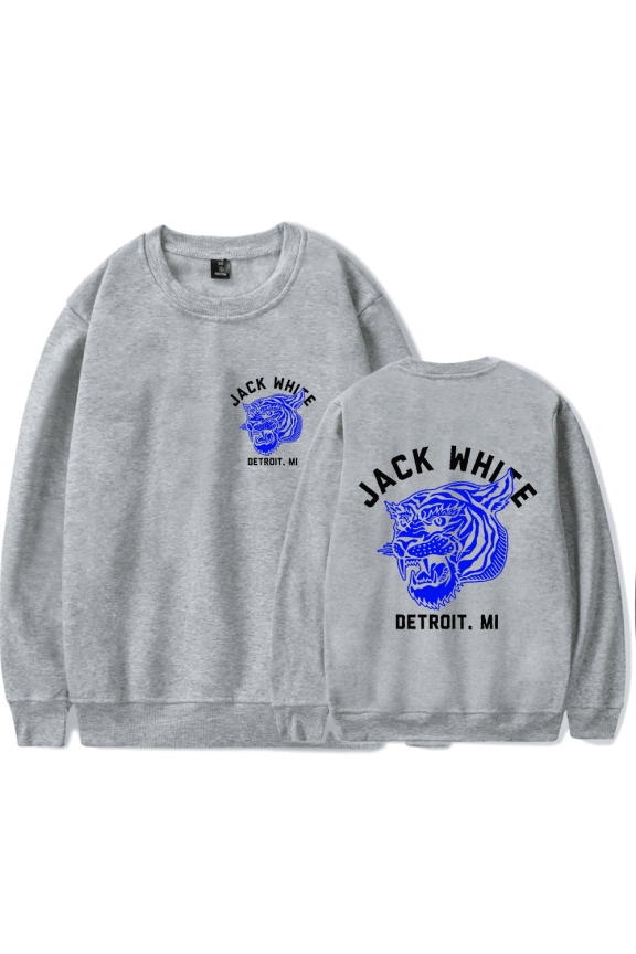 Jack White Merch Sweatshirt Tiger Logo Crewneck Long Sleeve