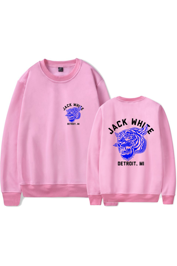 Jack White Merch Sweatshirt Tiger Logo Crewneck Long Sleeve