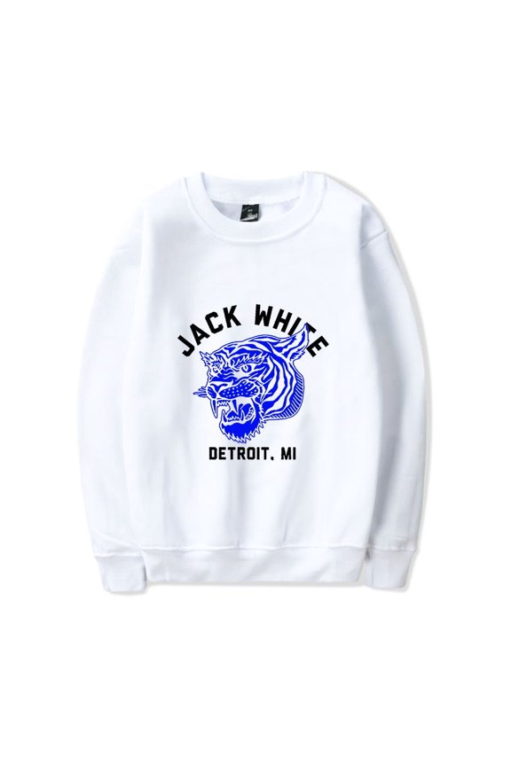 Jack White Merch Sweatshirt Tiger Logo Crewneck Men Women Music Long Sleeve
