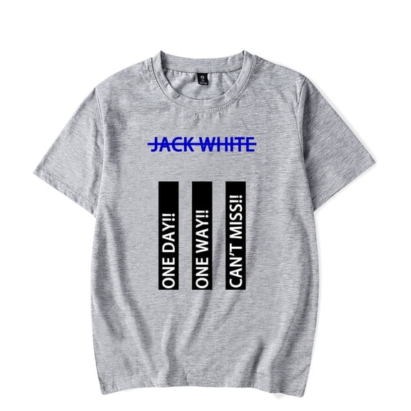 Jack White Merch T-Shirt No Name Album Printed Tee Fashion Unisex Short Sleeve Top T Shirts Crewneck