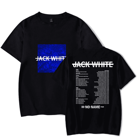 Jack White Merch T-Shirt No Name Tour 2025 Tee Short Sleeve Top T Shirts Crewneck