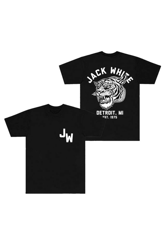 Jack White Merch T-Shirt White Tiger Tee Short Sleeve Top T Shirts Crewneck For Men Women