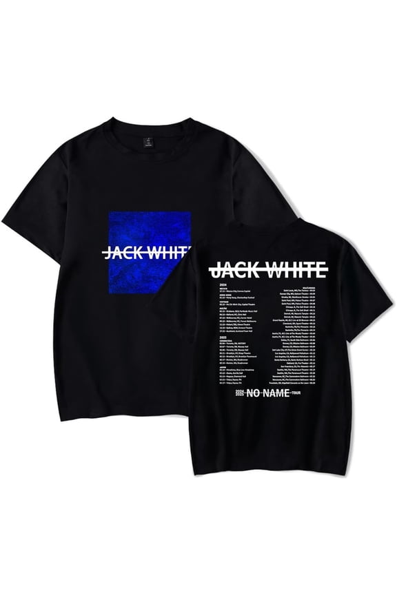 Jack White No Name Tour 2025 Merch Short Sleeve T-shirt Unisex Fashion Crew Neck Top