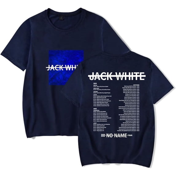 Jack White No Name Tour 2025 Merch Short Sleeve T-shirt Unisex Fashion Crew Neck Top