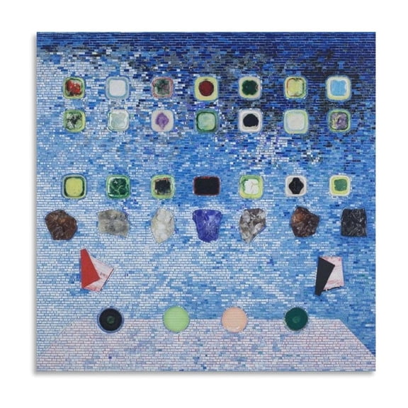 Jack Whitten Apps for Obama Wall Art Picture Painting Poster Canvas Print Posters Artworks Bedroom Living Room Decor 28x28inch(70x70cm)
