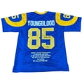 thumbnail image 1 of Jack Youngblood Autographed Los Angeles (Blue #85) Career Stat Custom Jersey w/ HOF 01, 1 of 2