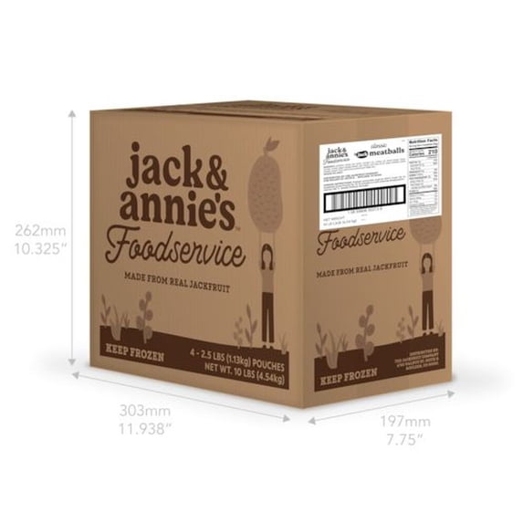 Jack and Annies Jackfruit Meatball, 2.5 Pound -- 4 per case.