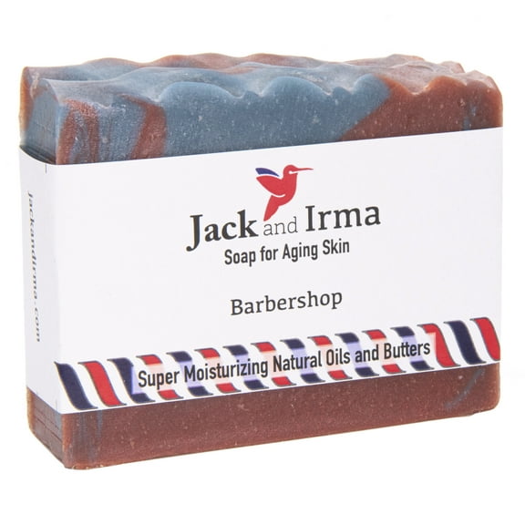 Jack and Irma Soap for Mature Skin  Barbershop  Superfatted Soap, Super Moisturizing  Handmade Natural Soap
