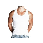 Jack & Jill Men's Tank Tops - Undershirts for Men Pack of 2 - Soft Breathable White Tank Tops for Men's 100% Cotton