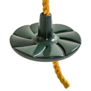 Jack and June Green Playset Rope and Disc Swing with Leg Safety Protector y Adjustable Rope