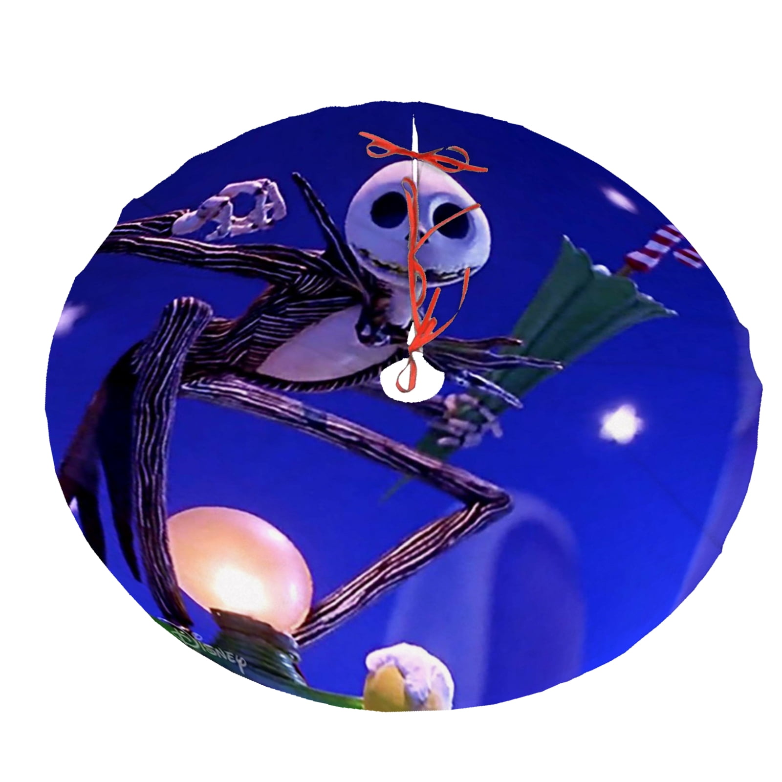Jack and Sally Skellington Christmas Tree Skirts,Christmas & Halloween