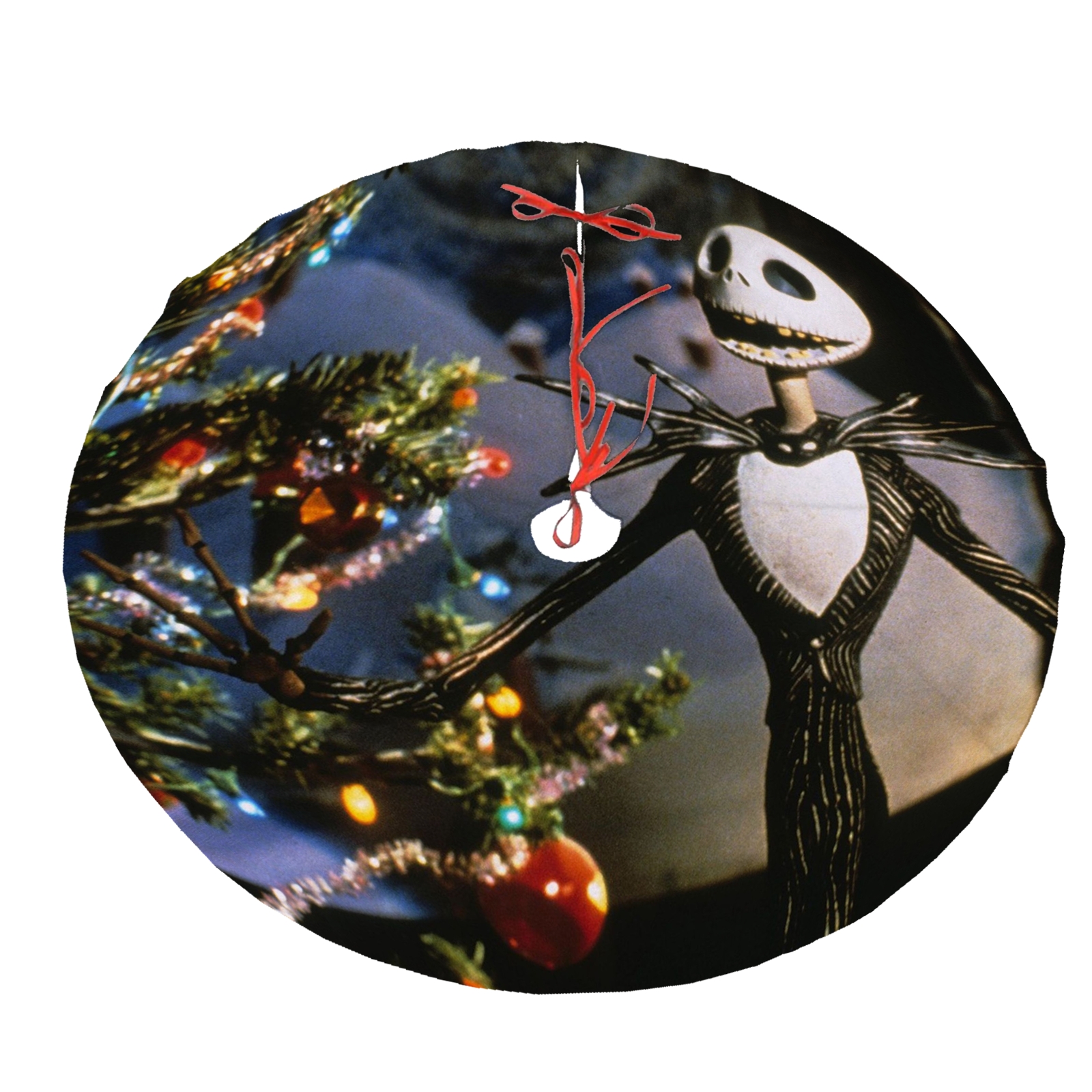 Jack and Sally Skellington Christmas Tree Skirts,Halloween Tree Skirt