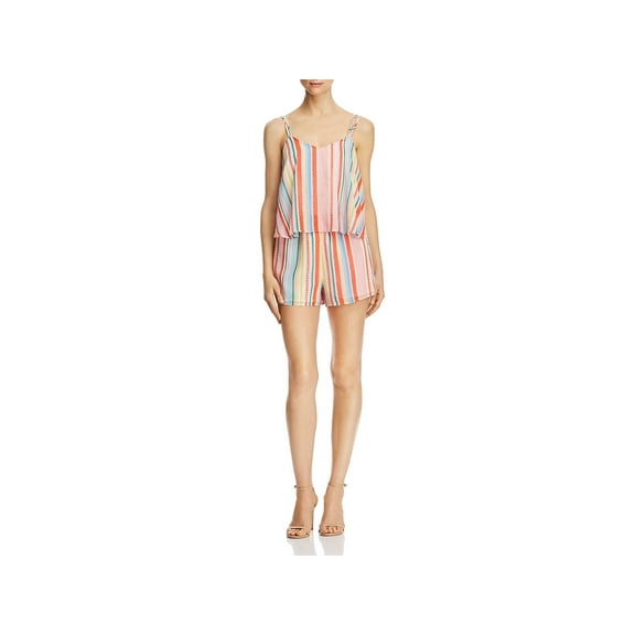 Jack by BB Dakota Womens Striped Short Romper Multi XS