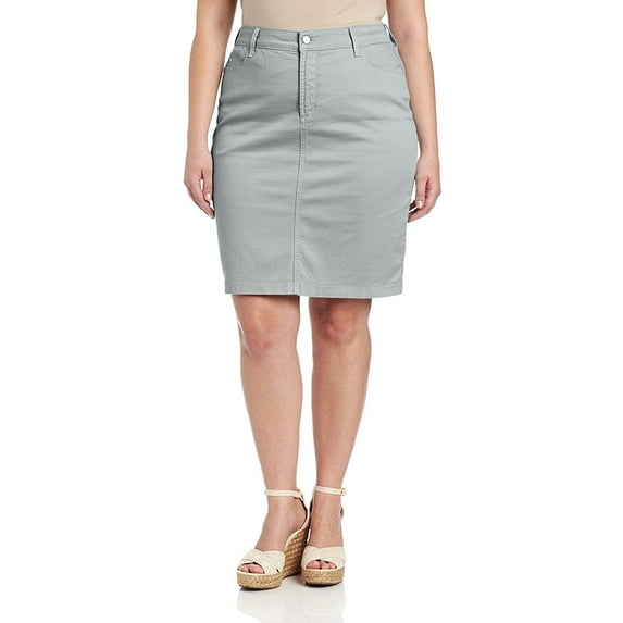 Jack david Womens Plus Size Stretch 24'' Length Casual Twill Cotton Skirt A500