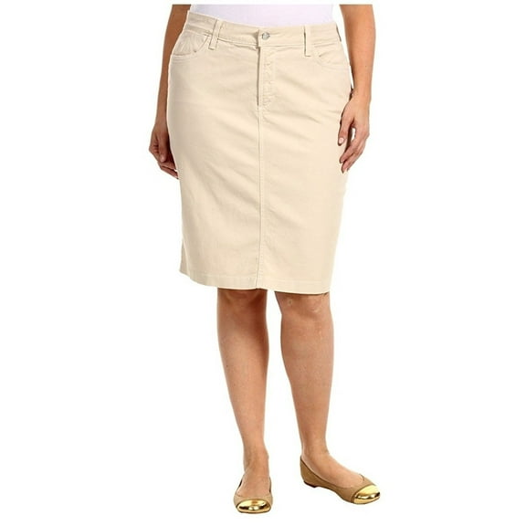 Jack david Womens Plus Size Stretch 24'' Length Casual Twill Cotton Skirt A500