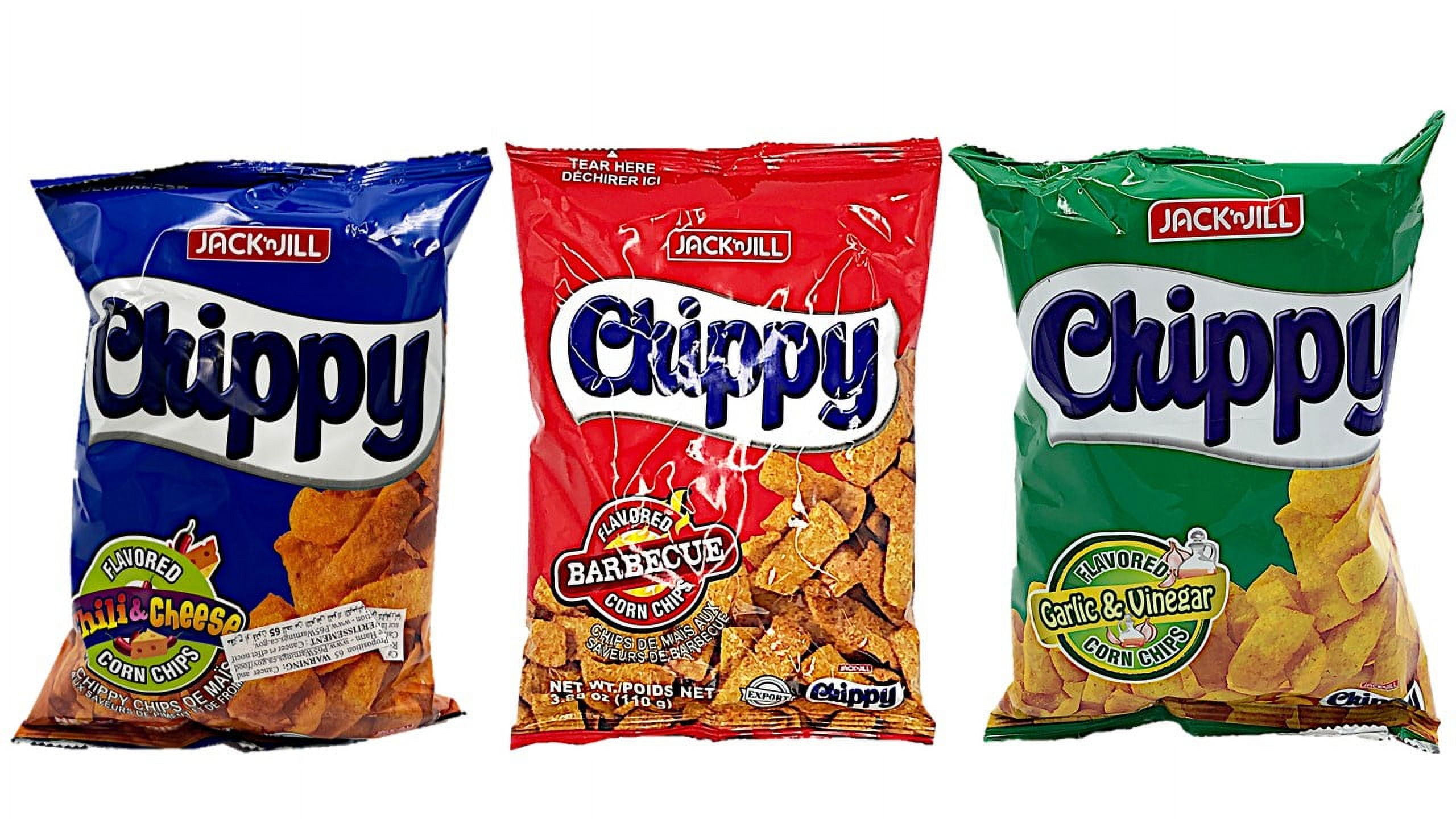 Jack n Jill Chippy Corn Chips Assorted Pack (Garlic & Vinegar, Barbecue