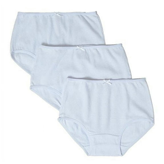 Jack 'n Jill Girls 100% Combed Cotton Briefs In White (3 Pack) Size 3