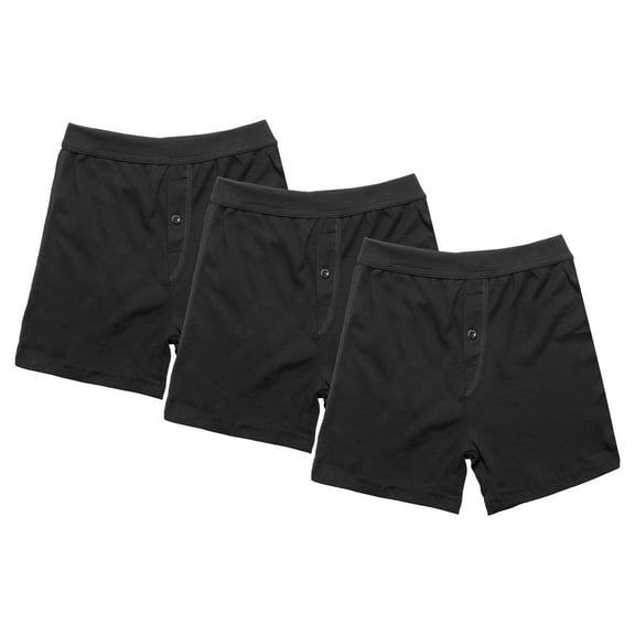 Jack 'n Jill Regular Breathable Cotton Underpants, Casual, Black 3-Pack