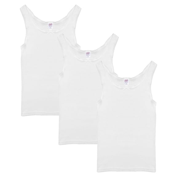 Jack 'n Jill White Undershirt Tank Tops, (Girls)