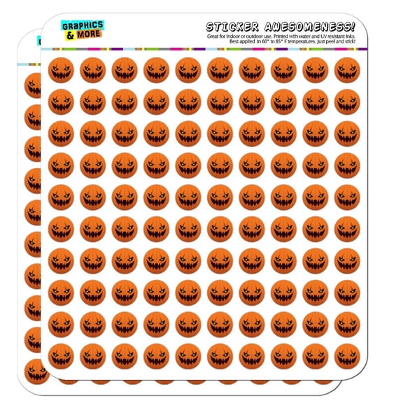 Jack-o'-Lantern Pumpkin Face Halloween Decoration Planner Calendar Scrapbooking Crafting Stickers