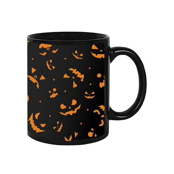 Jack-o-lantern Faces Pattern Mug - Image by Shutterstock,
