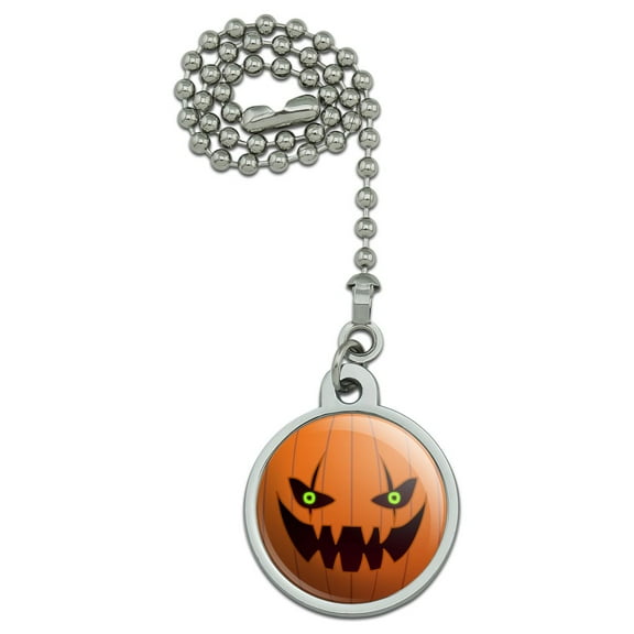 Jack-o'-lantern Pumpkin Face Halloween Decoration Ceiling Fan and Light Pull Chain