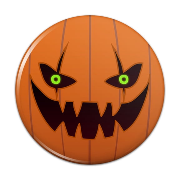 Jack-o'-lantern Pumpkin Face Halloween Decoration Pinback Button Pin