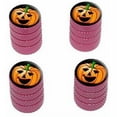 thumbnail image 1 of Jack-o-lantern Pumpkin Halloween Tire Rim Wheel Aluminum Valve Stem Caps, Multiple Colors, 1 of 1