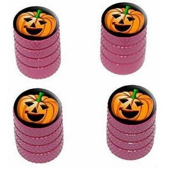 Jack-o-lantern Pumpkin Halloween Tire Rim Wheel Aluminum Valve Stem Caps, Multiple Colors
