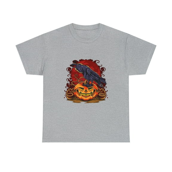 Jack-o'-lantern and Crow Halloween T-Shirt