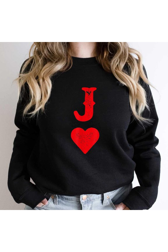 Jack of Hearts Funny Playing Card Halloween Costume, Matching Couples - Everyday Gift SW21503 Unisex Sweatshirt, Up to Size 5XL