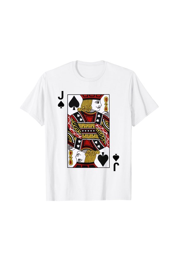 Jack of Spades Tshirt Blackjack Cards Poker 21 J Tee shirt