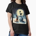 thumbnail image 1 of Jack on Sledge Giving Scarf to Snowman in Winter Holiday Scene Unisex T-Shirt, up to size 5XL, 1 of 2