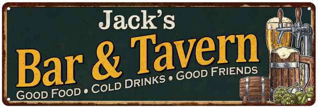Jack Shack Sign Jack's Bar and Tavern Green Sign Man Cave 8x24 108240003067 - Walmart.com
