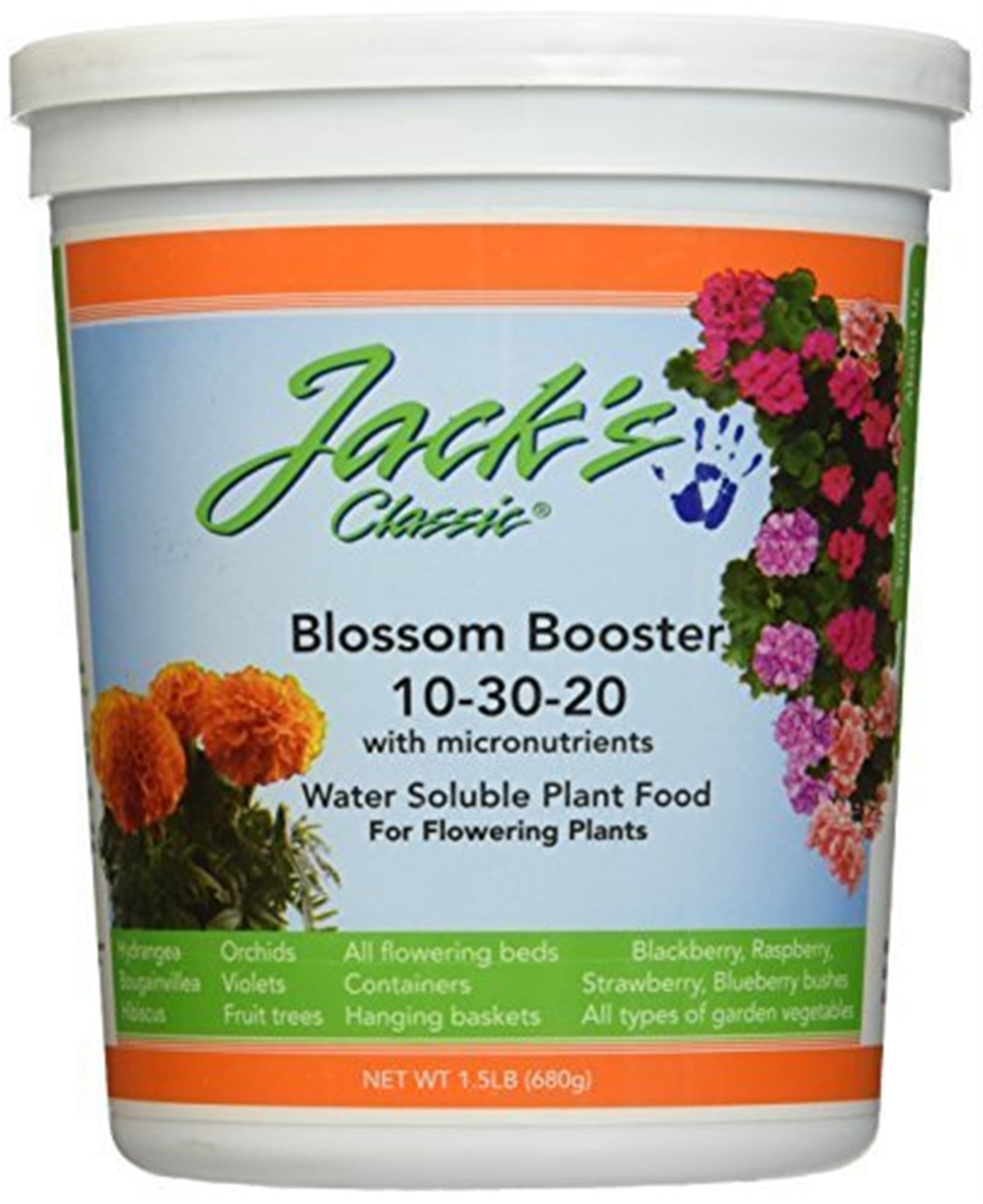 Jack's Classic 10-30-20 Blossom Booster Fertilizer, Bloom & Root ...