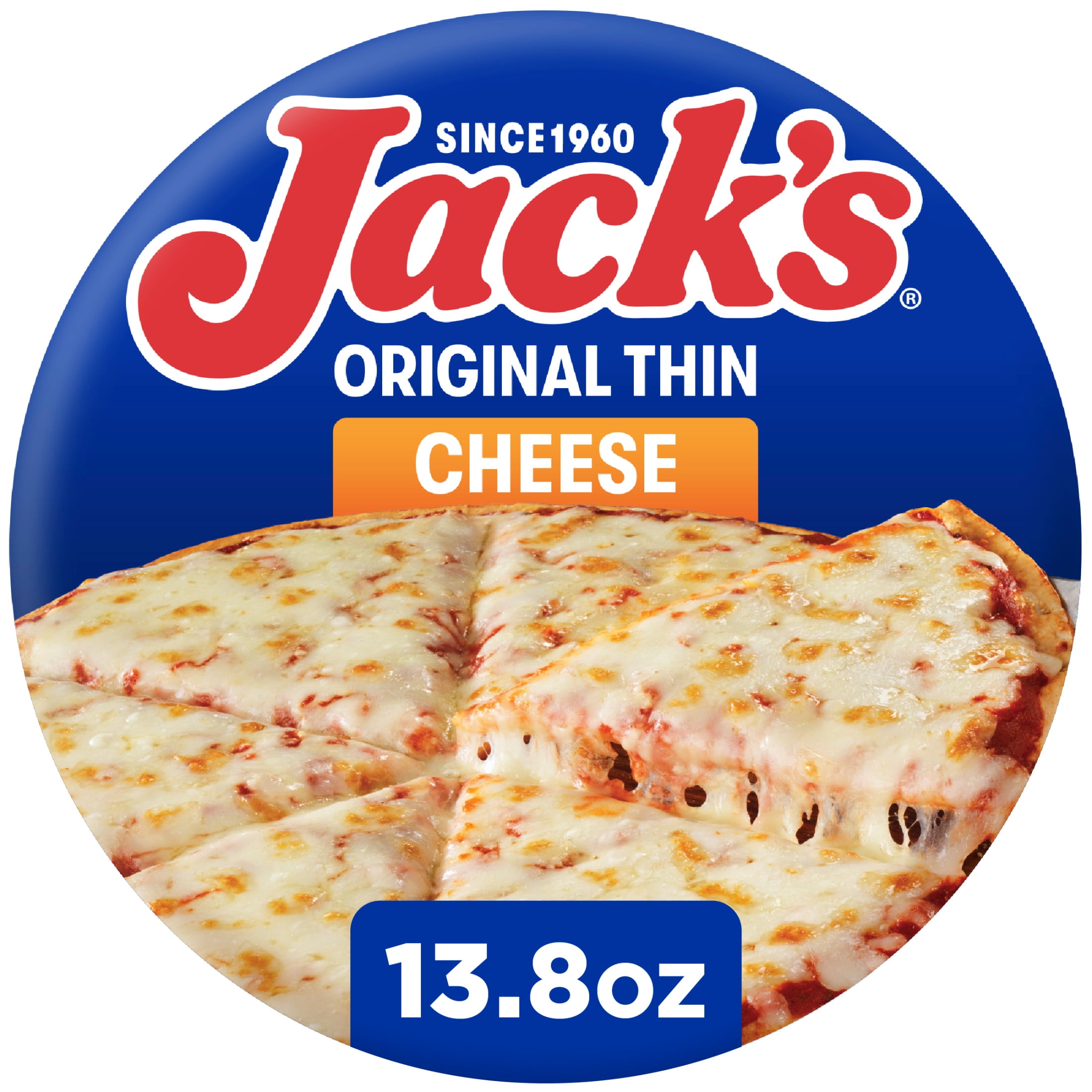Jack's Frozen Cheese Pizza, Original Thin Crust Pizza for Grilling, 13.8 oz (Frozen)