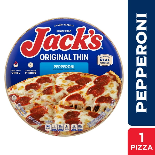Jack's Frozen Pizza, Pepperoni Original Thin Crust Pizza with Marinara