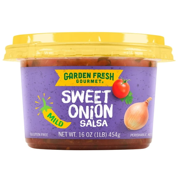 Jack's Garden Fresh Mild Sweet Onion Refrigerated Salsa, 16 oz Tub
