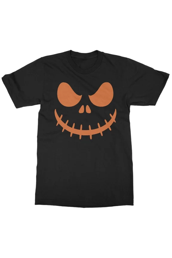 Jack's Grin Pumpkin Face Halloween Costume Graphic Unisex T-Shirt, S-5XL