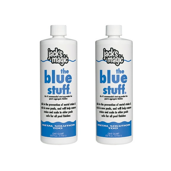 2 Pk-Jack's Magic Blue Stuff-Metal Solution Too 1Qt Pool Metal Remover JMBLUE032