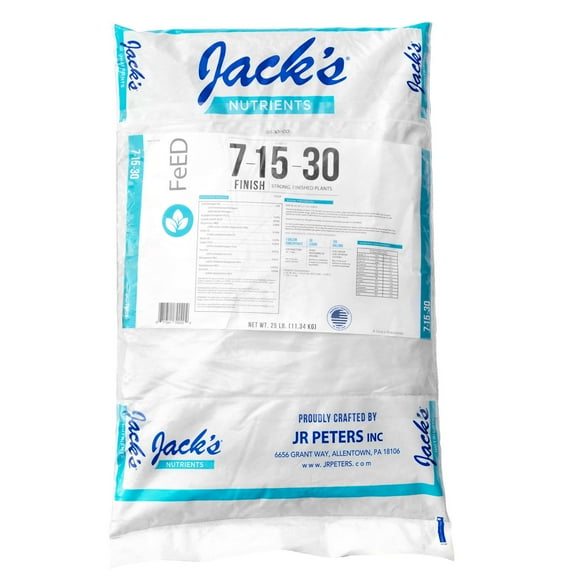 Jack's Nutrients 7-15-30 FINISH FeED Fertilizer, 25lb bag