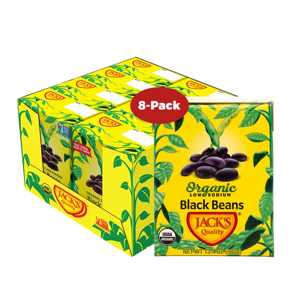 Jack's Organic Black Beans 13.4 oz. Packed with Protein and Fiber