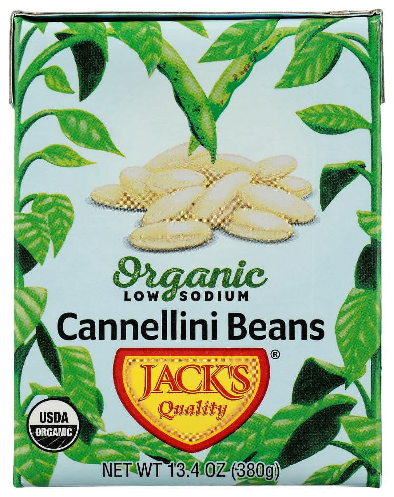 Jack's Organic Cannellini White Beans 13.4 oz. Filled with Protein