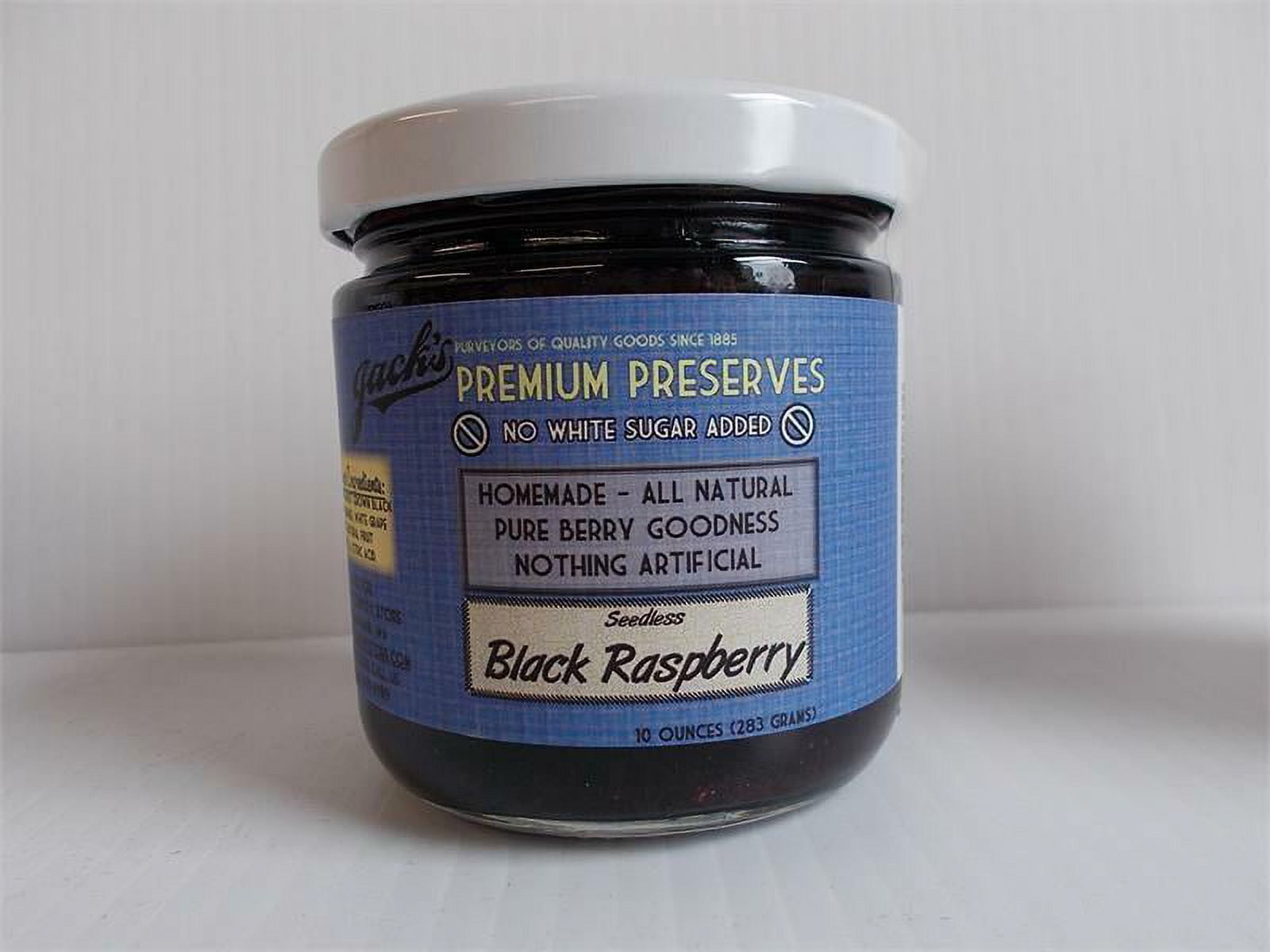 Seedless Black Raspberry Jack's Premium Preserves No Sugar Added Seedless Black Raspberry10 OZ ...