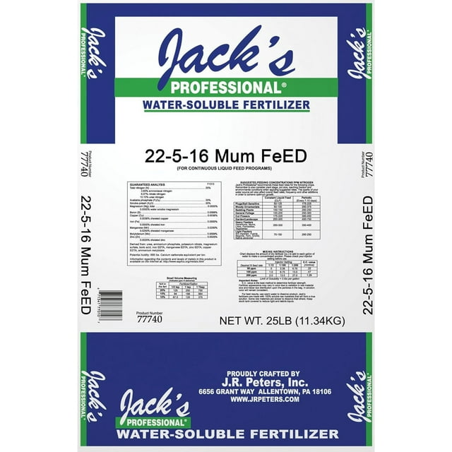 Jack's Professional 22516 Mum FeED WaterSoluble Fertilizer with