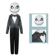 Jack's skull uniform, Children's Christmas nightmares Role Play, Halloween Role Play, Christmas, Cos-play, striped jacket, pants (S-110cm)