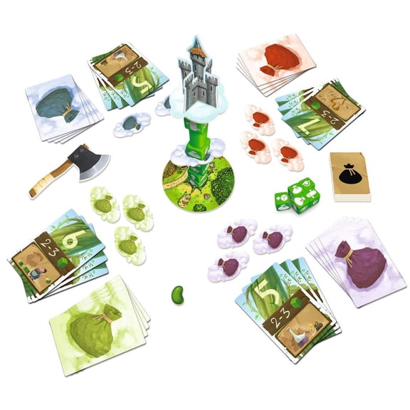 Jack and the Beanstalk Board Game | Family-Friendly Adventure Game | Ages 7+ | 2-5 Players | Avg. Playtime 20 Minutes | Made by Purple Brain Creations