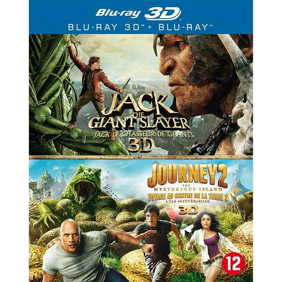 Jack the Giant Slayer / Journey 2: The Mysterious Island (3D & 2D) [ Blu-Ray, Reg.A/B/C Import - Belgium ]